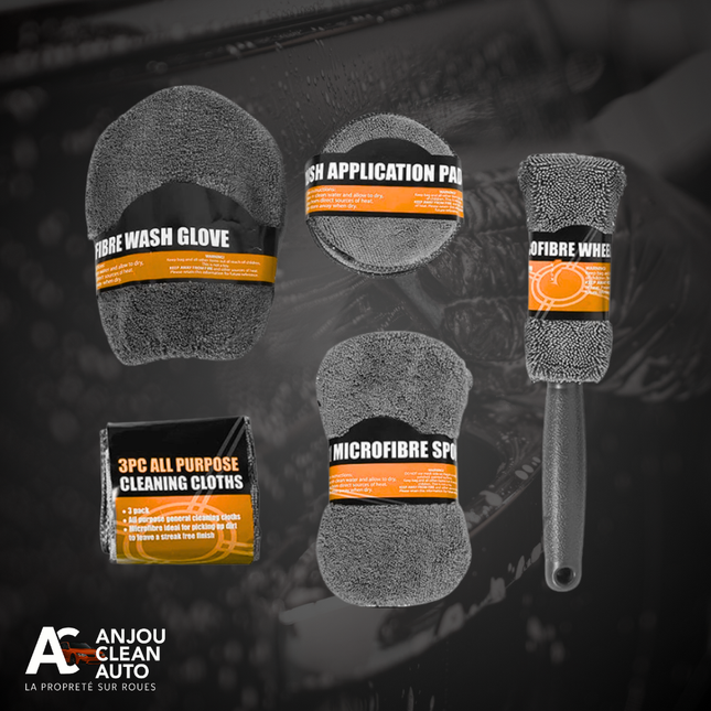 Pack de Microfibres – Gants, Éponges & Chiffons Microfibres